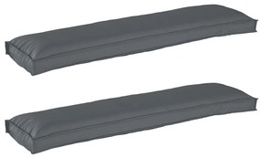 Raklap párna készlet 2 pcs Antracit 150 x 40 x 8 cm
