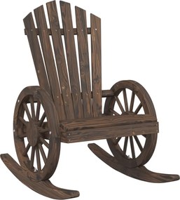 vidaXL tömör fenyőfa Adirondack hintaszék