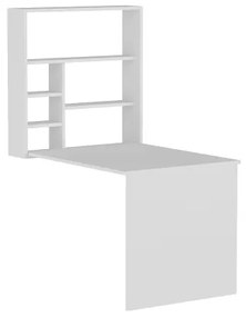 Munkaasztal polccal SEDIR 154,2x90 cm fehér
