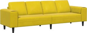 vidaXL Nappali Kanapé Sárga 250 x 77 x 76 cm