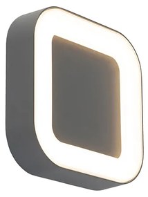 Fali és mennyezeti lámpa szürke négyzet alakú IP54 - Ariel