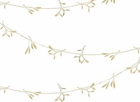 Karácsonyi girland GOLD MISTLETOE 5 m, arany