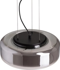 RENDL NAOMI 35 závěsná kouřové sklo/mléčné sklo/černá 230V LED 18W 3000K