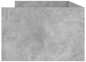betonszürke ágykeret fiókokkal 100x200 cm