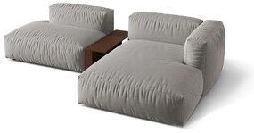 Világosszürke moduláris sarokkanapé (jobb oldali) Martina – Micadoni Home