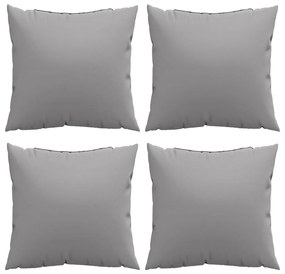 4 db szürke szövet kanapépárna 40 x 40 cm