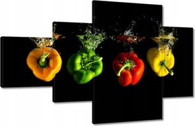 Vászonkép 130x80 Színes paprikák