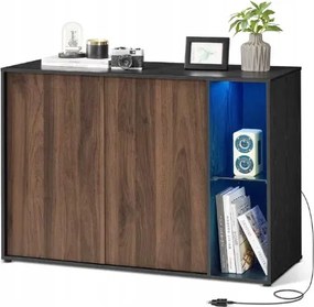 Songmics BBK372B01kredenc világítással tároló szekrény