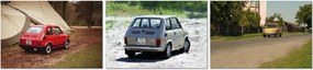 Vászonkép 3x 60x40 Triptichon Kisgyermek Fiat 126p
