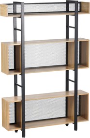 3 polcos polcállvány, tölgy/fekete, KILIS NEW TYP 3