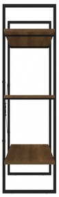 barna tölgyszínű szerelt fa könyvszekrény 100 x 30 x 105 cm