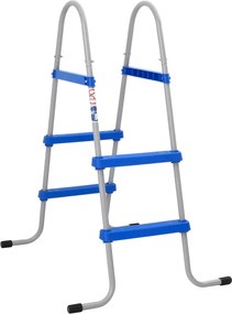 vidaXL acél és műanyag medencelétra talaj feletti medencéhez 84 cm