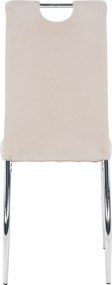 Étkezőszék, bézs Dulux Velvet szövet/króm, OLIVA NEW