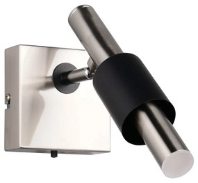 Fekete-ezüstszínű LED spotlámpa 20,5x10 cm Ikaris – Trio Select