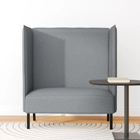 Magas Háttámlású Kanapé Világosszürke 109x56x121 cm Textil
