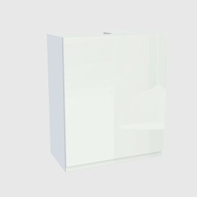 Felső páraelszívó szekrény 60/72 Frezo Fehér front Fogantyú nélküli Fehér Akril Fényes