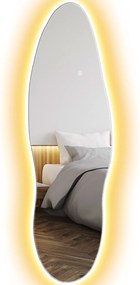 HOMCOM LED Világítású Teljes Test Tükör 120x40 cm Keret Nélküli Fali Tükör 3 Színű Világítással, Memória Funkcióval és Érintőgombbal | Aosom