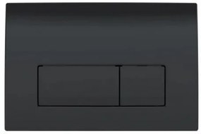 Akasztókészlet GEBERIT Duofix Basic + WC LENA Perem nélküli 48 x 36 cm + lassan eső deszka Slim, fekete, 3322XX85 + 39010185