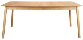 Bővíthető étkezőasztal tölgyfa dekoros asztallappal 90x180 cm Glimps – Zuiver