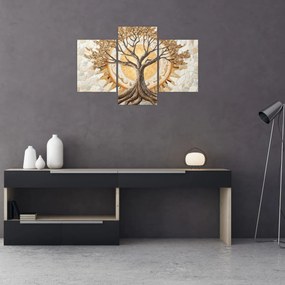 Kép – Arany életfa mozaikban (90x60 cm)