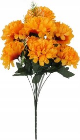 Virág Kompozíció Mesterséges Krizantém Narancssárga Sír Dekoráció Temetés