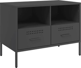 vidaXL fekete acél TV-szekrény 68 x 39 x 50,5 cm