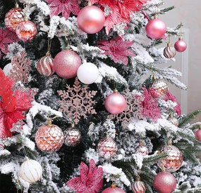 Tutumi, függő karácsonyfa díszek 36 db 311433, rózsaszín CHR-02000