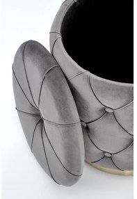 KÉSZLET 2x Taburet POLLY átm. 40/44 cm szürke/arany