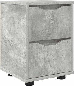 vidaXL Éjjeli asztal fiókkal Beton Szürke 30,5 x 30 x 43 cm Faanyag