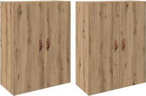 vidaXL Fali szekrény 2 pcs Artisan tölgy 69,5 x 34 x 90 cm Faanyag