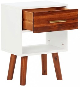 vidaXL 2 db tömör akácfa éjjeliszekrény 40 x 30 x 57 cm