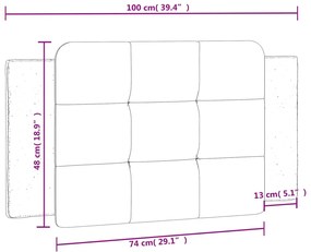 fekete műbőr fejtámla párna 100 cm
