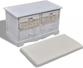 fehér császárfa tárolópad 62 x 33 x 42 cm
