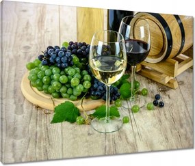 Vászonkép 80x60 Fehér szőlőbor