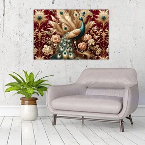 Kép – Elegáns páva (90x60 cm)