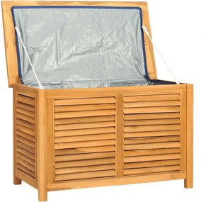 vidaXL tömör tíkfa kerti tárolóláda zsákkal 90 x 50 x 58 cm