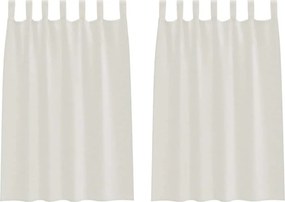 vidaXL Voile Függöny függönyökkel 2 pcs Krém 140 x 140 cm Poliészter