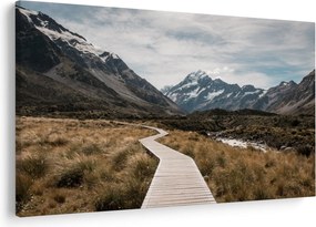 Kép - Sétány a hegységben Mt. Cook (90x60 cm)
