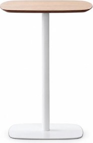 Bárasztal, kerek MDF asztallappal, Ø60 x 105 cm, 20 kg teherbírás, tölgy/fehér