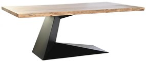 FLASH modern akác étkezőasztal - 200cm - fekete/fehér