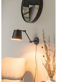 Fekete fali lámpa Hajo – White Label