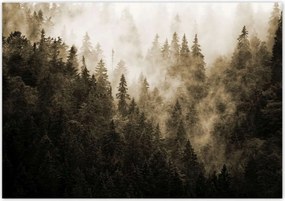 Poszterek A1 Szint Tájkép Szépia Hegyek Köd