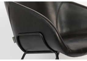 Feston fekete műbőr fotel - Zuiver