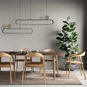 LED csillár zsinóron FLORENTYNA LED/48W/230V 4000K fekete/bézs