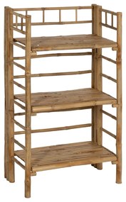 Natúr színű bambusz polcos állvány 61x104x34 cm Manali – Ixia