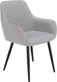 Design fotel, világosszürke/fekete, OSKOR