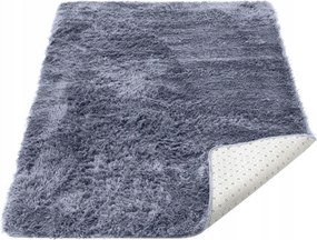 Szőnyeg 170x120CM Plüss Sötétszürke Puha Shaggy Szőrös Vastag