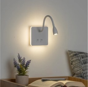 BRILAGI - LED flexibilis fali lámpa MAYA DOUBLE LED/4W/230V + LED/3W fehér