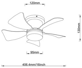 Globo 03609B - LED dimmelhető mennyezeti ventilátor HINES 10W/230V 3000-6500K + távirányító