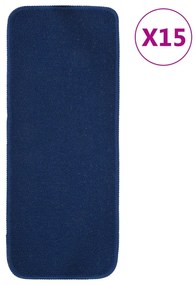 15 db sötétkék négyszögű csúszásmentes lépcsőszőnyeg 60 x 25 cm